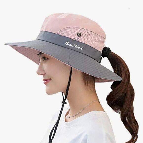 Sun Shade Ponytail Sun Hat w UV Protection - Picture 6 of 6